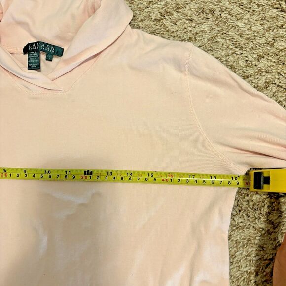 Lauren Ralph Lauren L Mock Neck Top Monochrome Logo Layer Comfort Casual Capsule - Picture 5 of 9